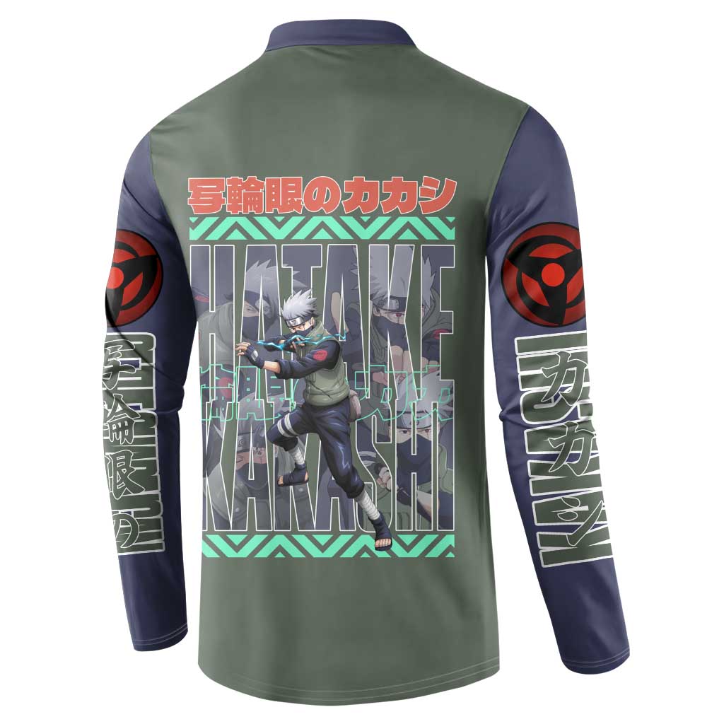 Hatake Kakashi Naruto Shippuden Button Sweatshirt Anime Style