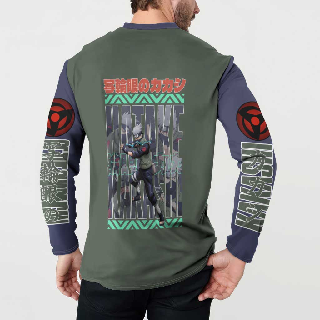 Hatake Kakashi Naruto Shippuden Button Sweatshirt Anime Style