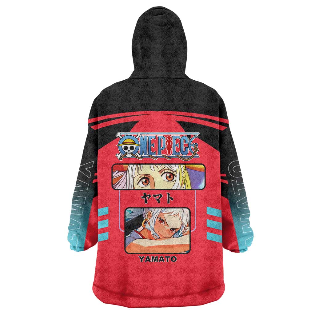 Yamato from One Piece Wearable Blanket Hoodie with Fierce Samurai Armor and Dynamic Action Pose Design - The Mazicc