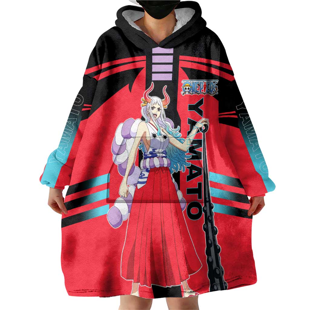 Yamato from One Piece Wearable Blanket Hoodie with Fierce Samurai Armor and Dynamic Action Pose Design - The Mazicc