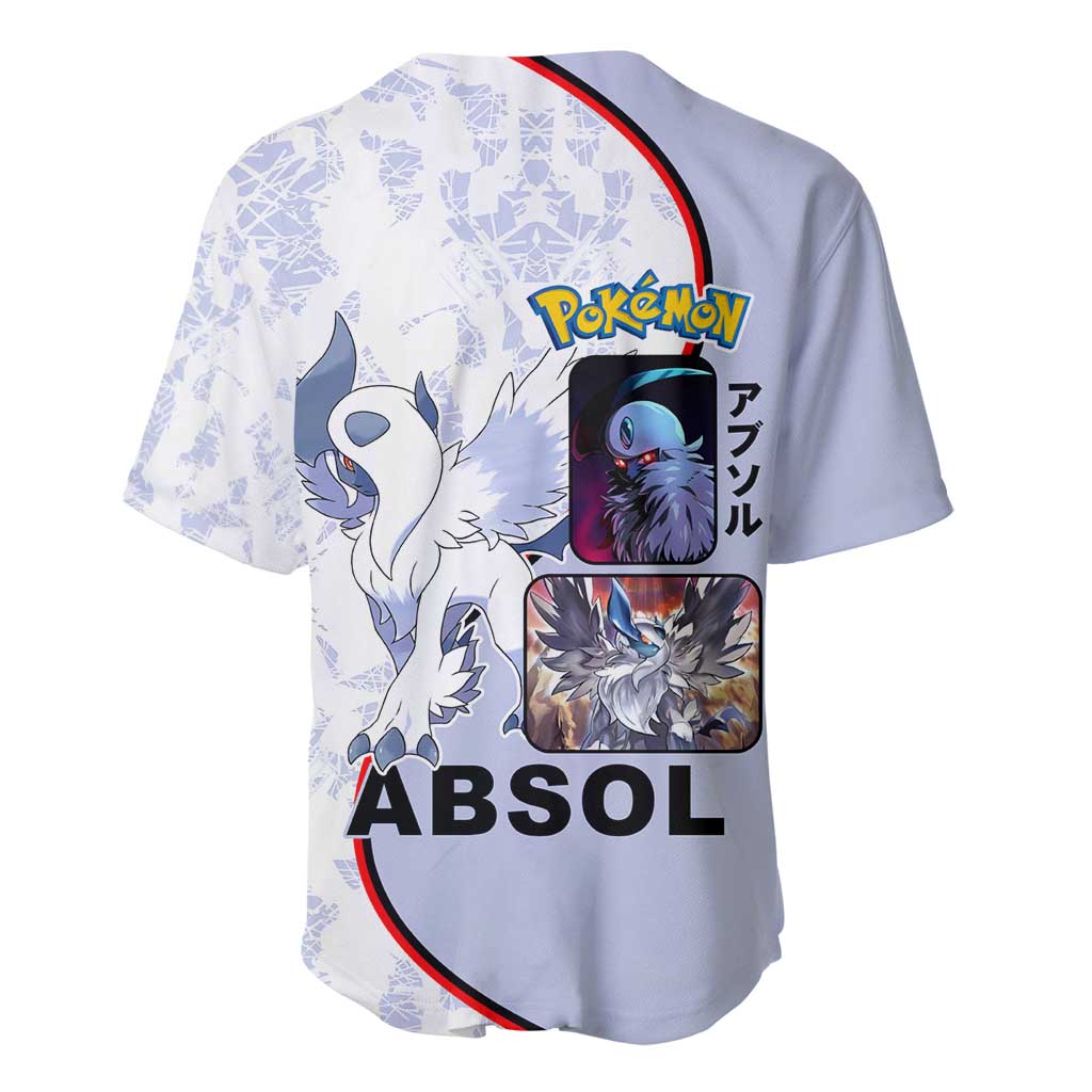 Absol Baseball Jersey with Dark Type and Sharp Elegant Design - The Mazicc