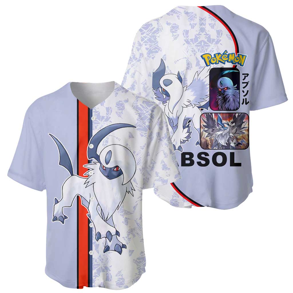 Absol Baseball Jersey with Dark Type and Sharp Elegant Design - The Mazicc