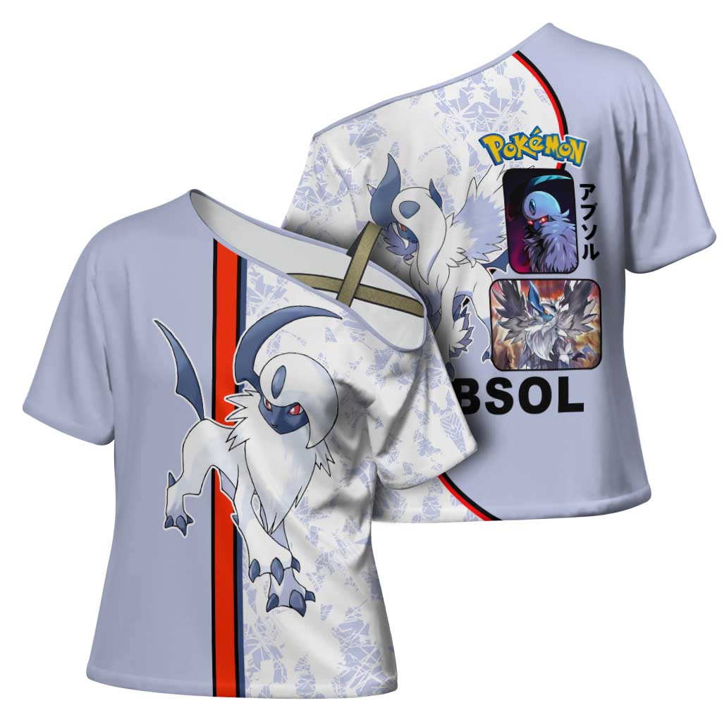 Absol Cross Shoulder Shirt with Dark Type and Sharp Elegant Design - The Mazicc