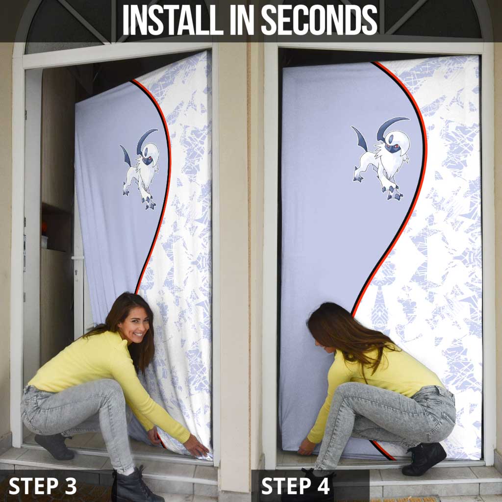 Absol Door Cover with Dark Type and Sharp Elegant Design - The Mazicc