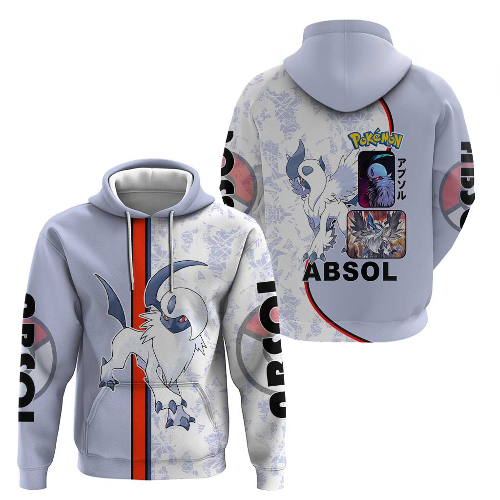 Absol Hoodie with Dark Type and Sharp Elegant Design - The Mazicc