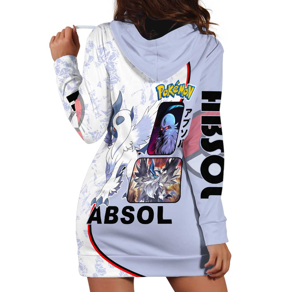 Absol Hoodie Dress with Dark Type and Sharp Elegant Design - The Mazicc