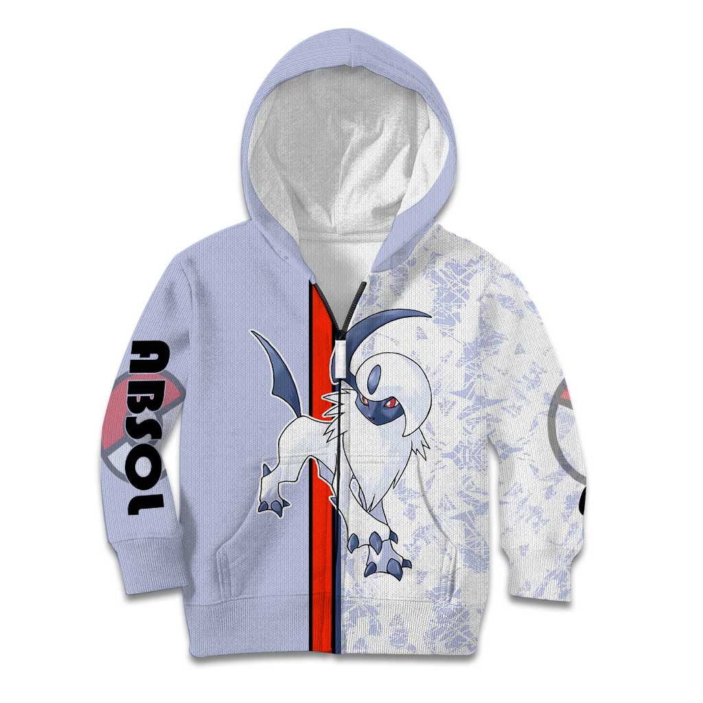 Absol Kid Hoodie with Dark Type and Sharp Elegant Design - The Mazicc