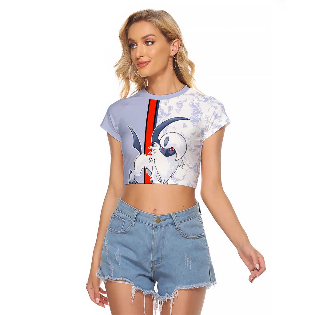 Absol Raglan Cropped T Shirt with Dark Type and Sharp Elegant Design - The Mazicc