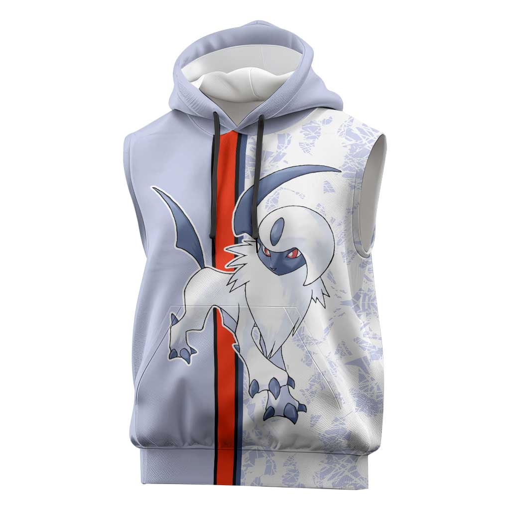 Absol Sleeveless Hoodie with Dark Type and Sharp Elegant Design - The Mazicc