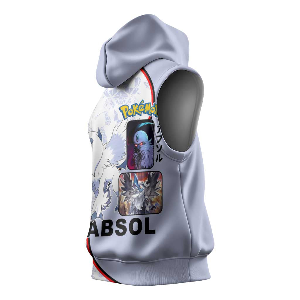 Absol Sleeveless Hoodie with Dark Type and Sharp Elegant Design - The Mazicc