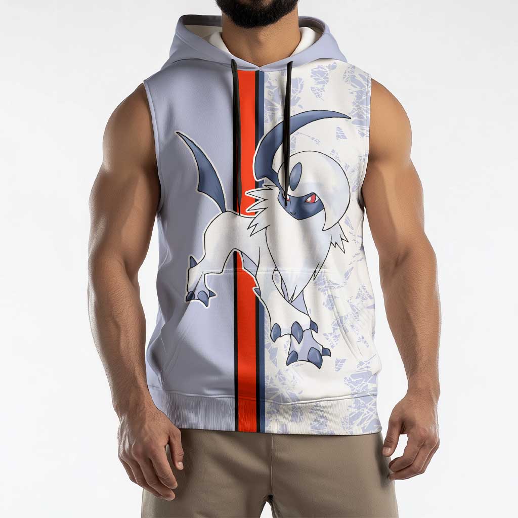 Absol Sleeveless Hoodie with Dark Type and Sharp Elegant Design - The Mazicc