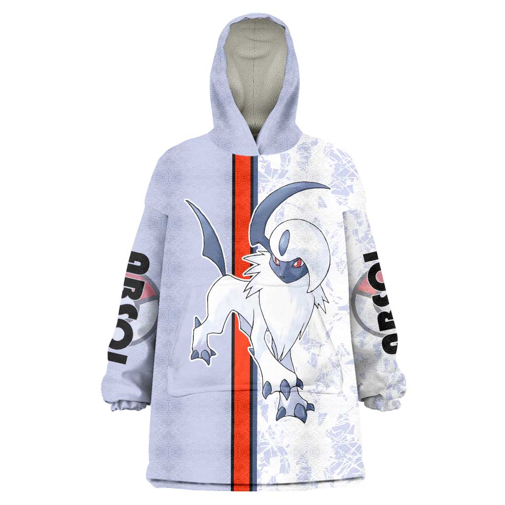 Absol Wearable Blanket Hoodie with Dark Type and Sharp Elegant Design - The Mazicc