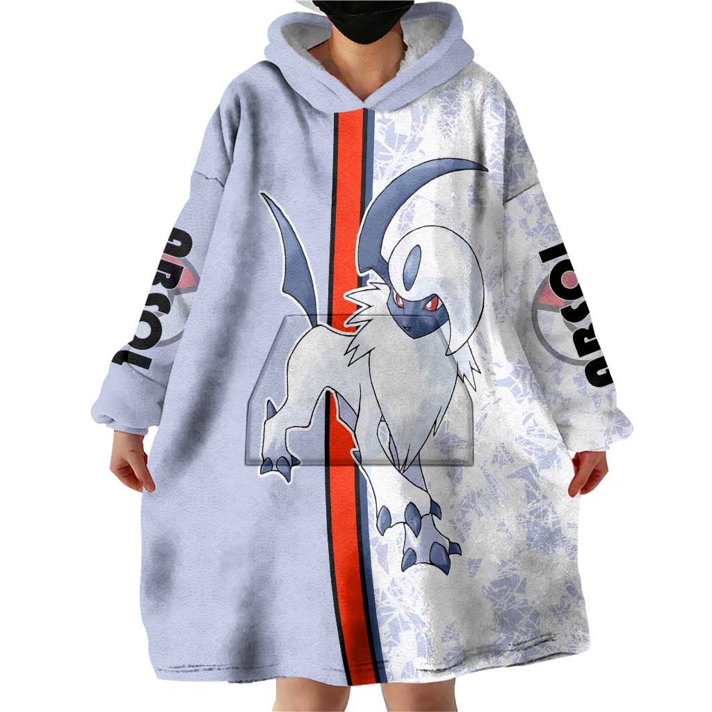 Absol Wearable Blanket Hoodie with Dark Type and Sharp Elegant Design - The Mazicc