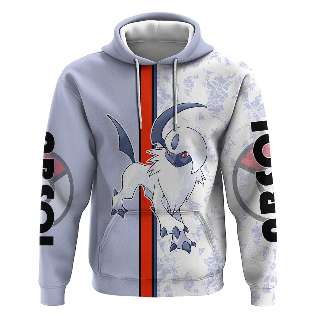 Absol Zip Hoodie with Dark Type and Sharp Elegant Design - The Mazicc