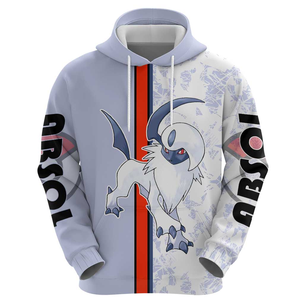 Absol Zip Hoodie with Dark Type and Sharp Elegant Design - The Mazicc