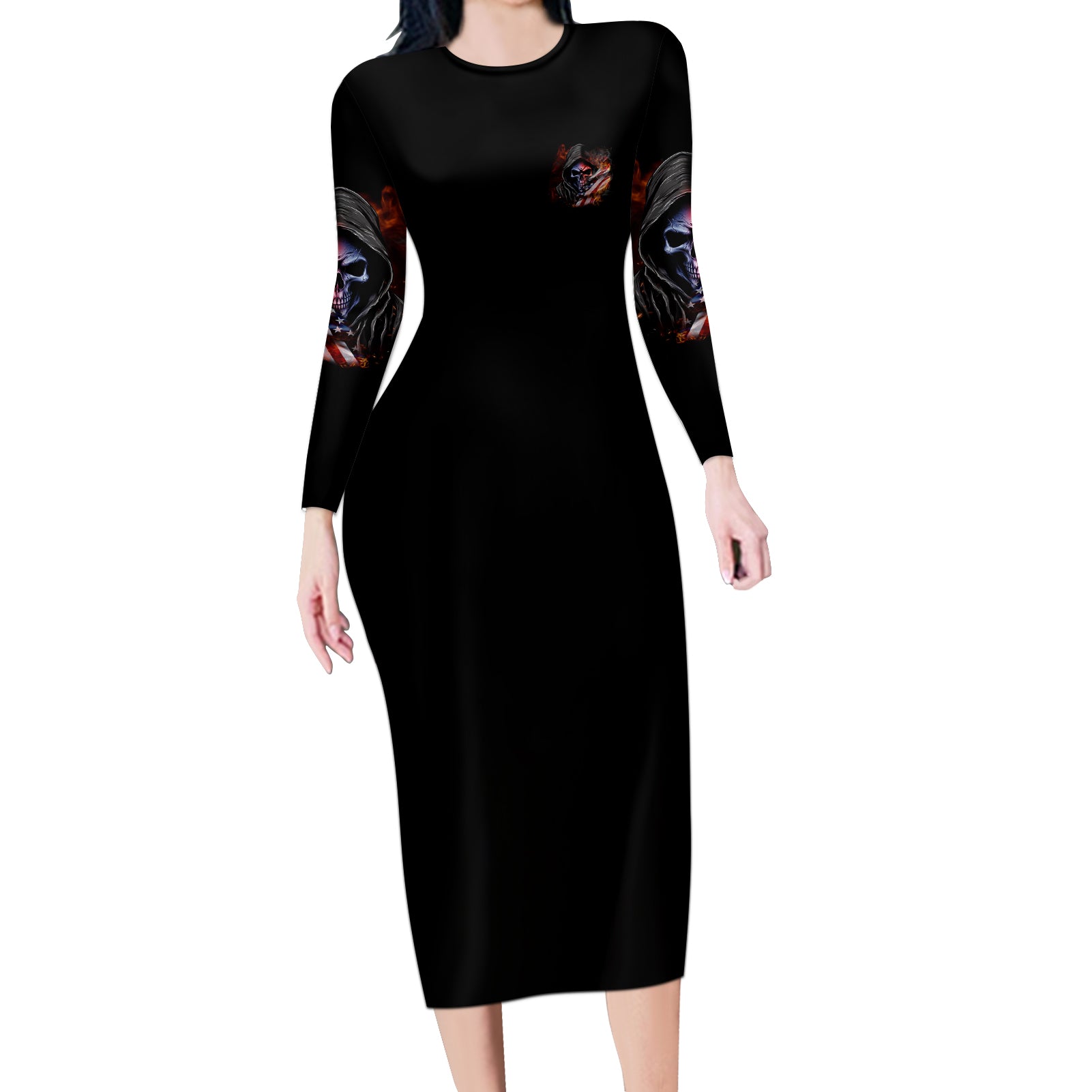 if-this-flag-offends-you-ill-help-you-pack-skull-long-sleeve-bodycon-dress