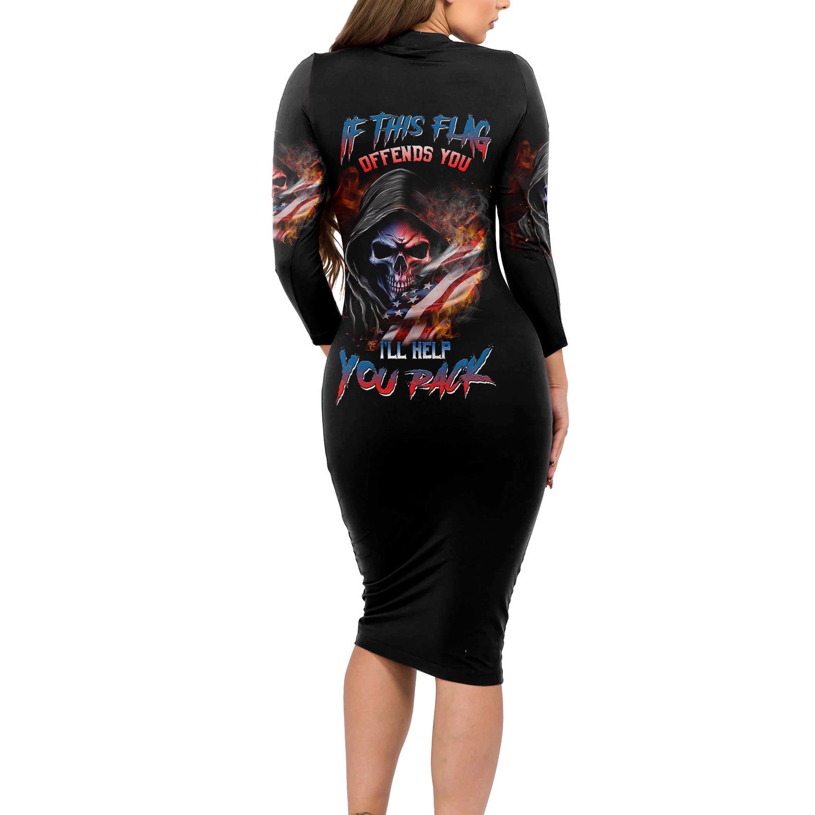 if-this-flag-offends-you-ill-help-you-pack-skull-long-sleeve-bodycon-dress