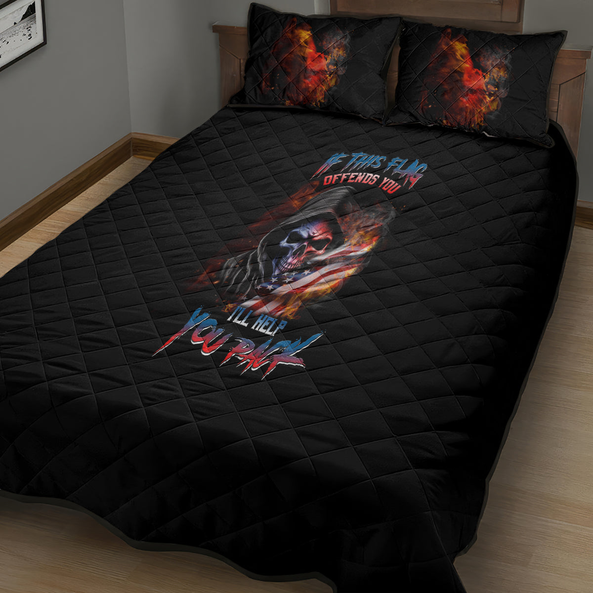 if-this-flag-offends-you-ill-help-you-pack-skull-quilt-bed-set