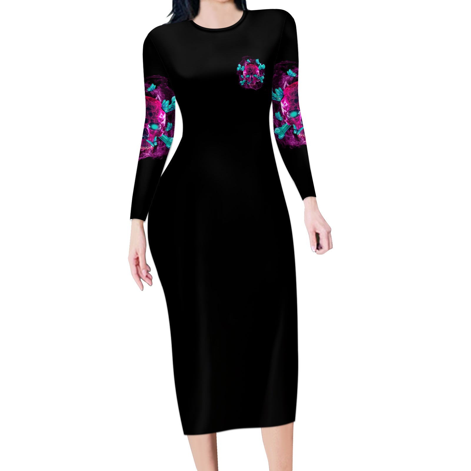 i-can-go-from-regular-b-to-burn-long-sleeve-bodycon-dress