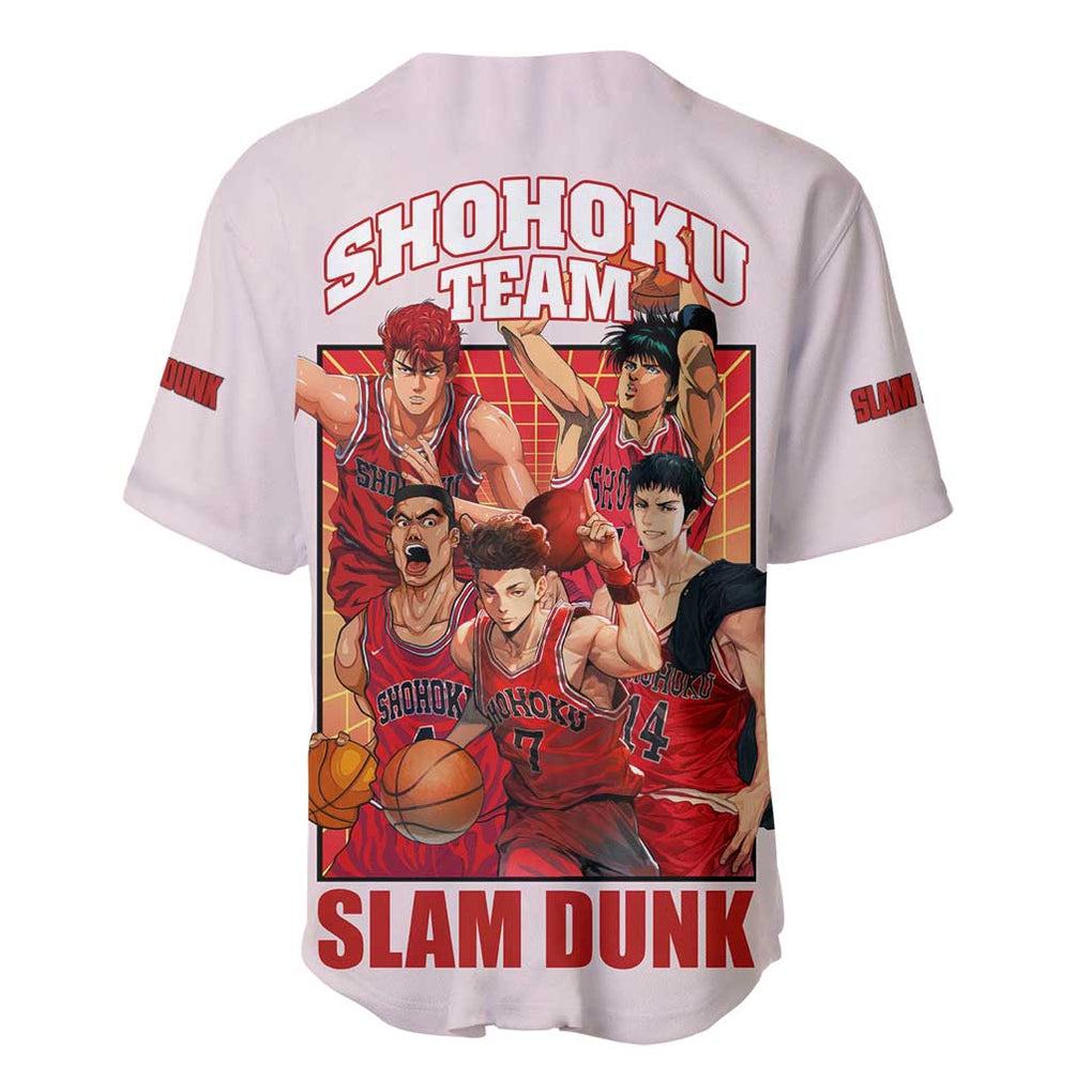 Shohoku Team Slam Dunk Baseball Jersey Anime Style