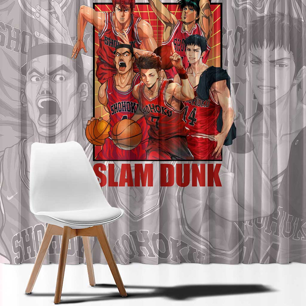 Shohoku Team Slam Dunk Window Curtain Anime Style