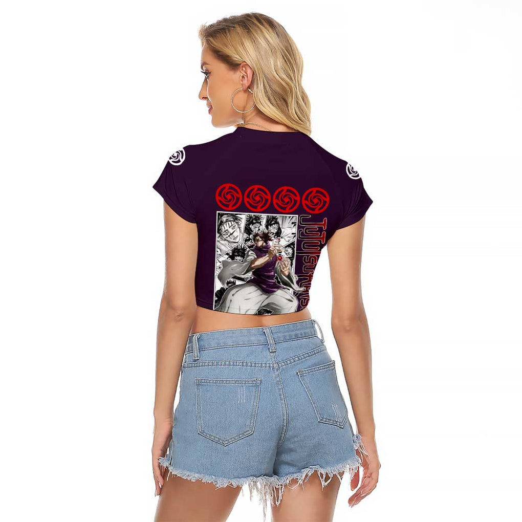 Choso - Jujutsu Kaisen Raglan Cropped T Shirt Anime Mid Manga Style
