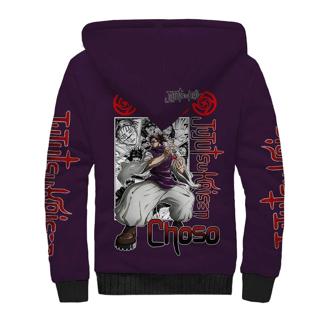 Choso - Jujutsu Kaisen Sherpa Hoodie Anime Mid Manga Style