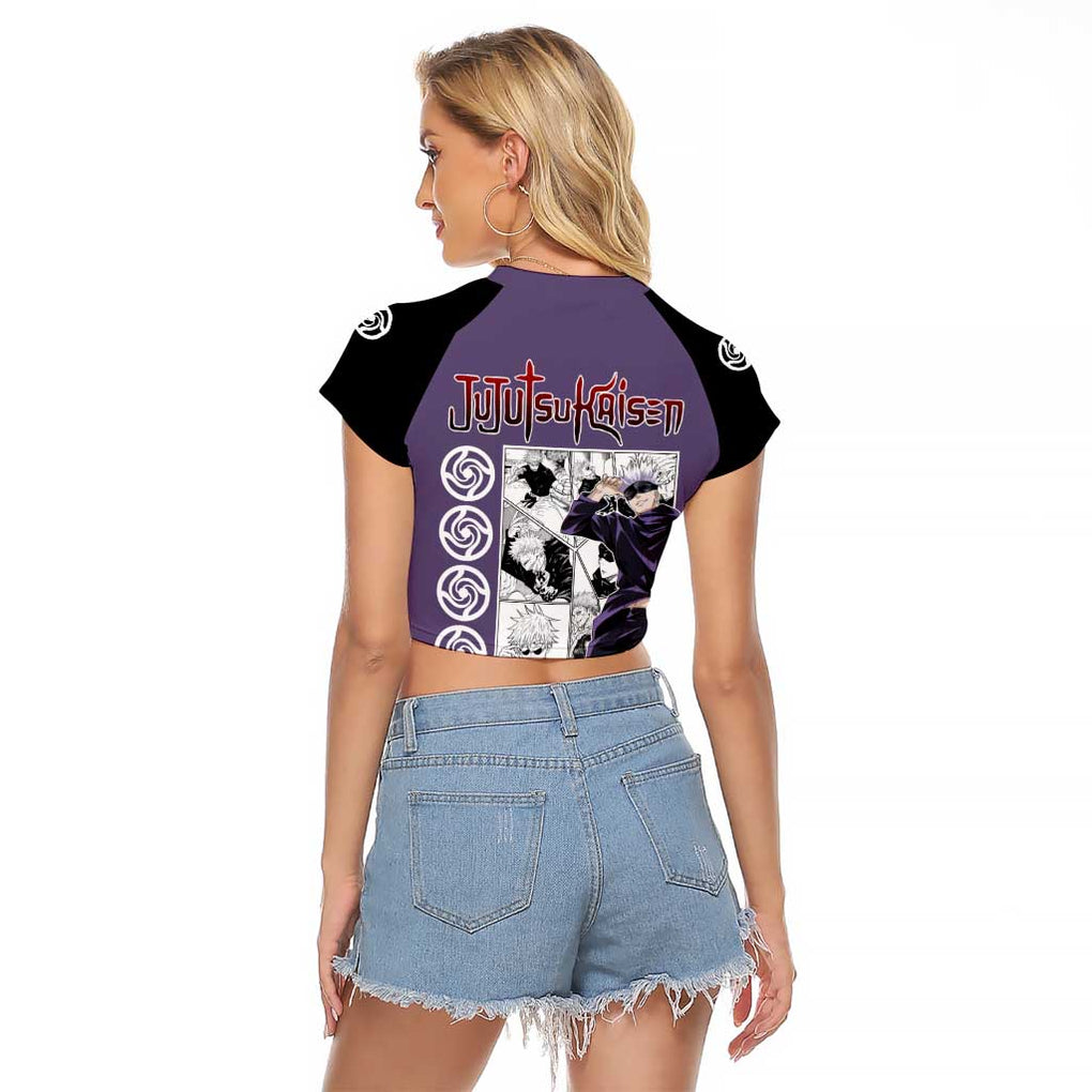 Sensei Gojo Satoru - Jujutsu Kaisen Raglan Cropped T Shirt Japan Anime Style