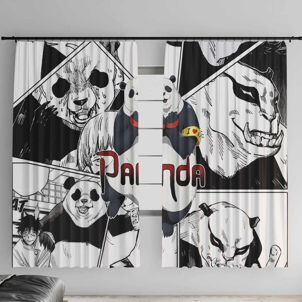 Panda Jujutsu Kaisen Window Curtain Japan Anime Style