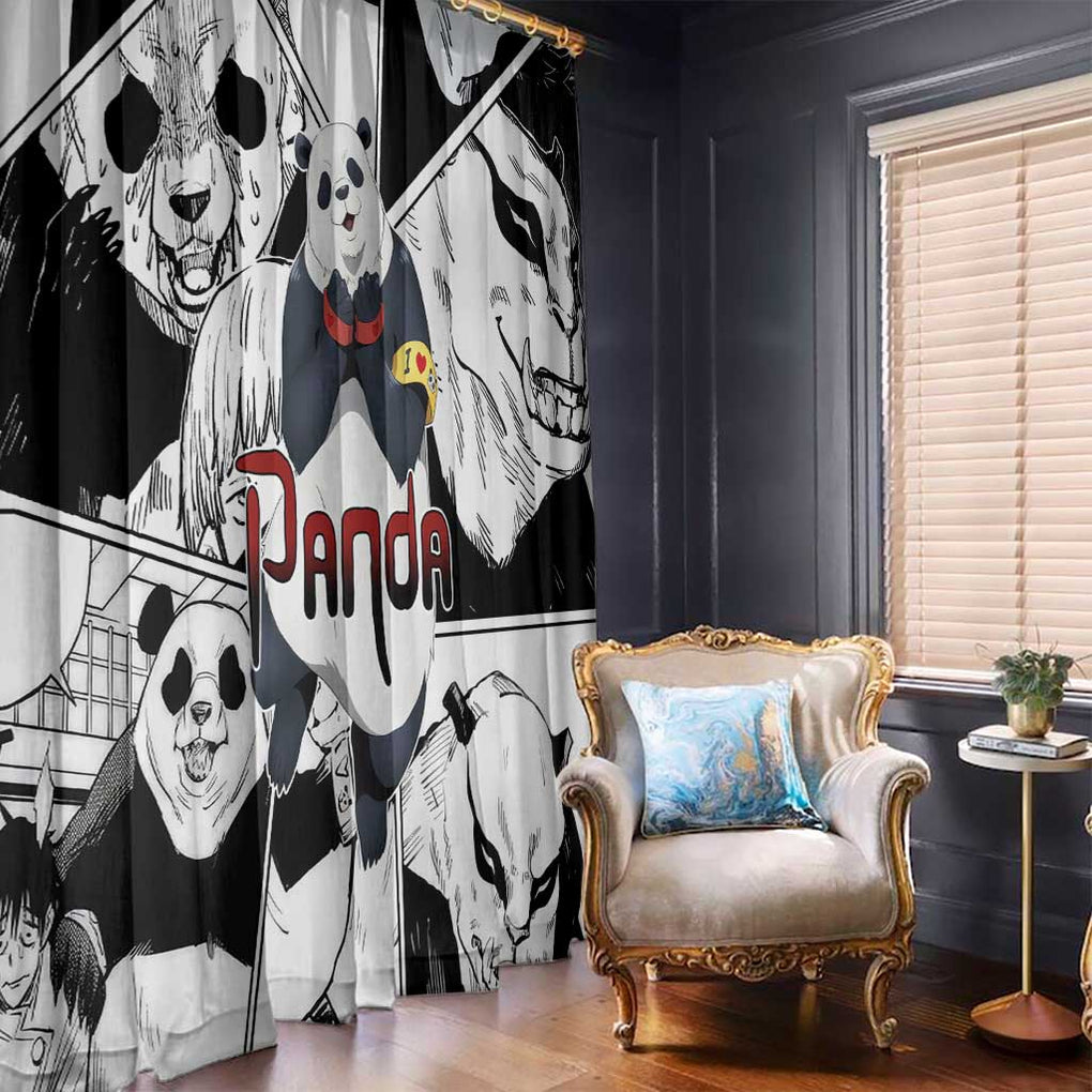 Panda Jujutsu Kaisen Window Curtain Japan Anime Style