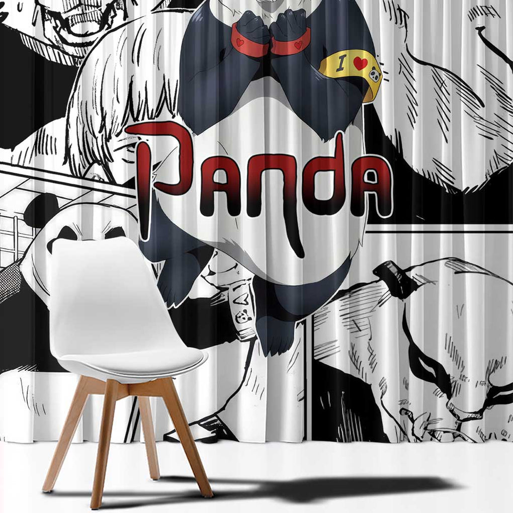 Panda Jujutsu Kaisen Window Curtain Japan Anime Style