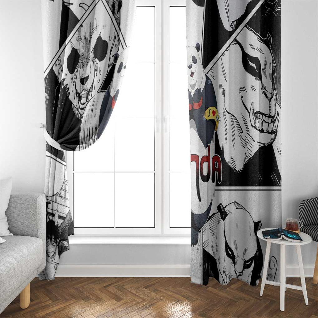 Panda Jujutsu Kaisen Window Curtain Japan Anime Style