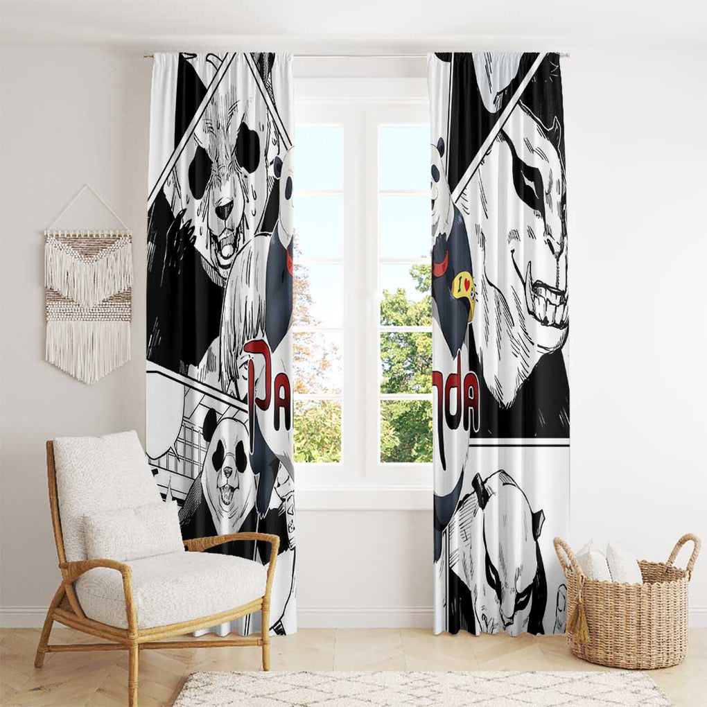 Panda Jujutsu Kaisen Window Curtain Japan Anime Style