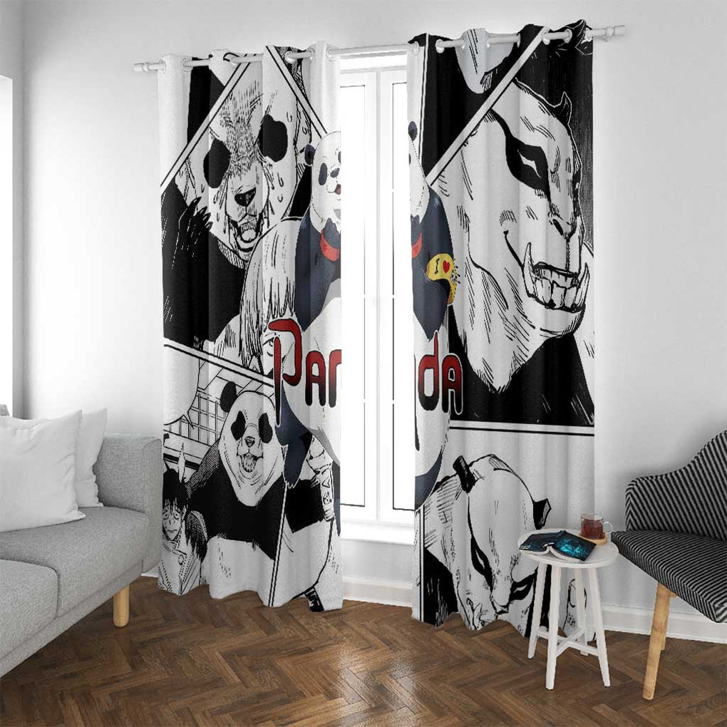 Panda Jujutsu Kaisen Window Curtain Japan Anime Style