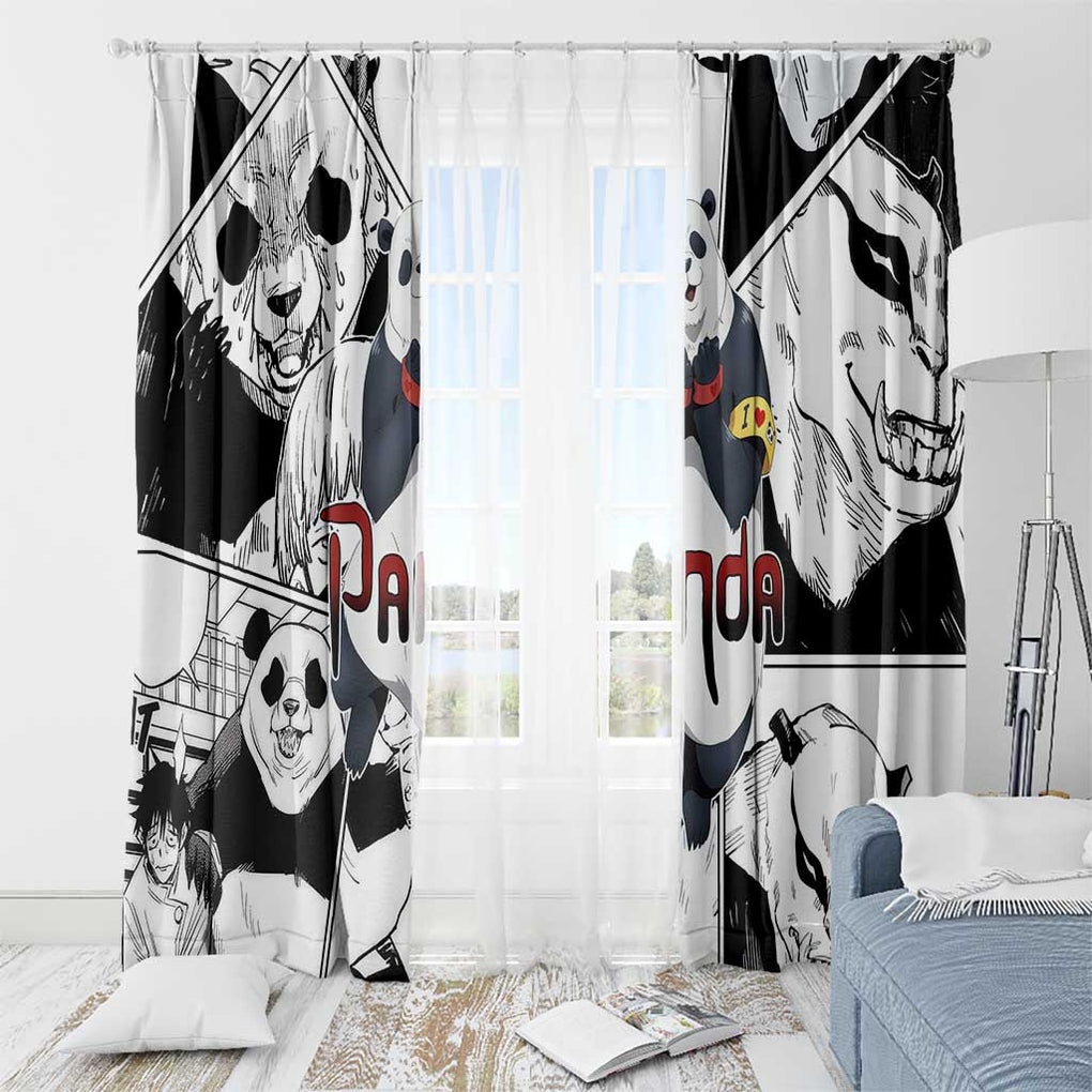 Panda Jujutsu Kaisen Window Curtain Japan Anime Style