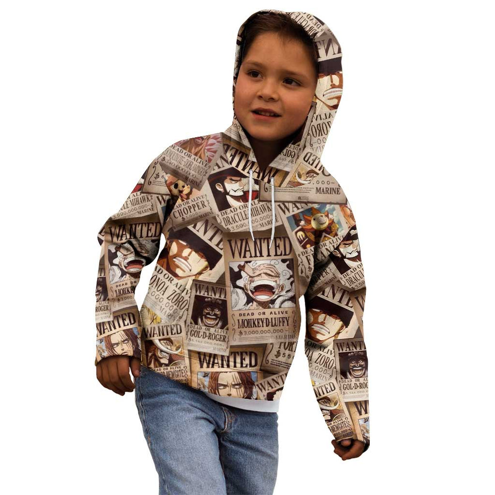 One Piece Wanted - One Piece Kid Hoodie Anime Style