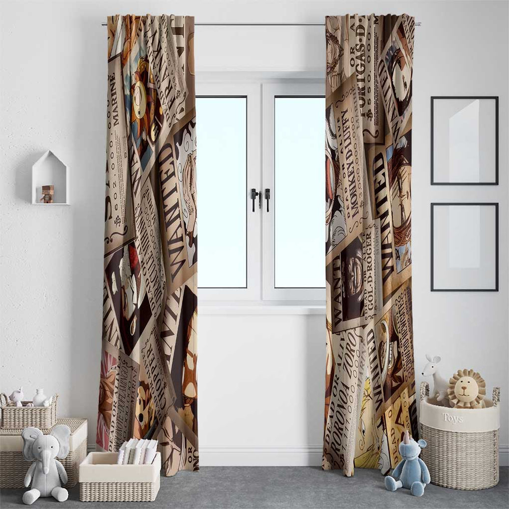 One Piece Wanted - One Piece Window Curtain Anime Style