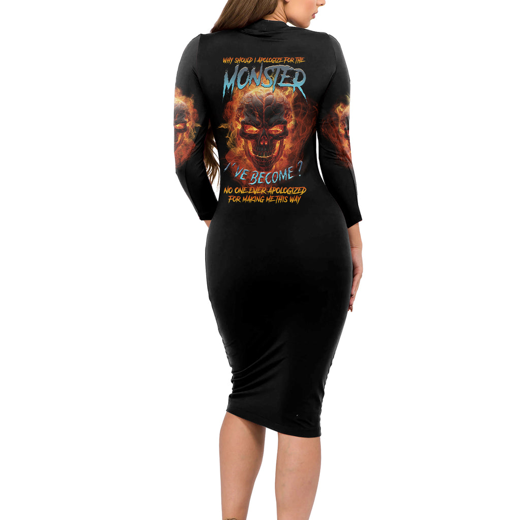 why-should-i-apologize-for-the-monster-long-sleeve-bodycon-dress