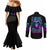 my-give-a-f-reaper-purple-couples-matching-mermaid-dress-and-long-sleeve-button-shirt