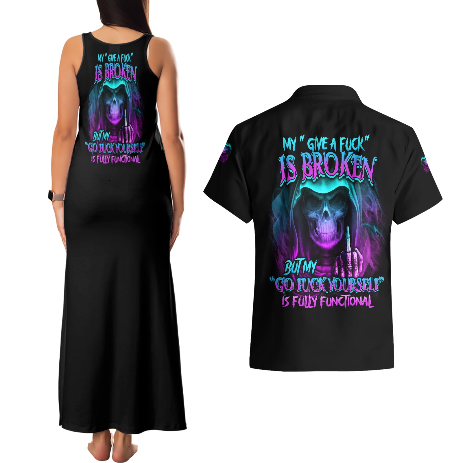 my-give-a-f-reaper-purple-couples-matching-tank-maxi-dress-and-hawaiian-shirt