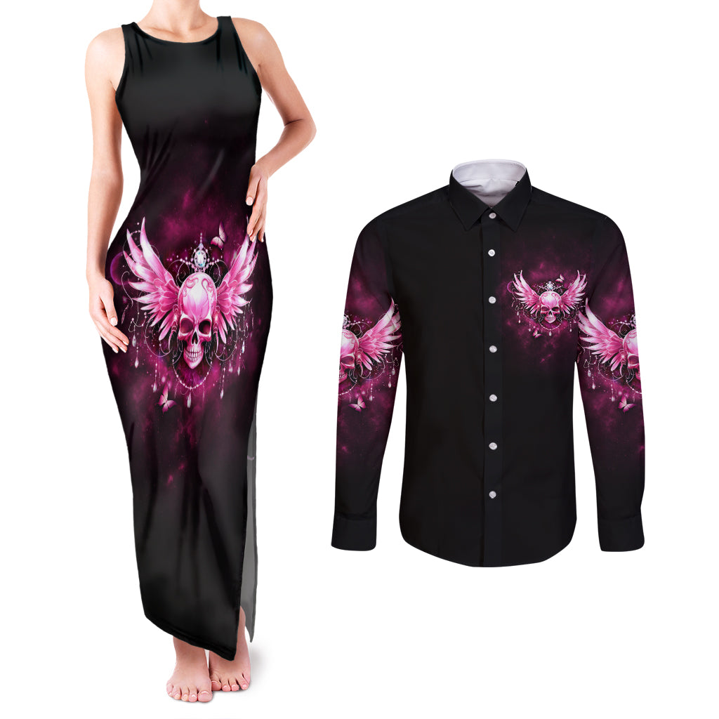 karma-fairy-skull-in-my-next-life-couples-matching-tank-maxi-dress-and-long-sleeve-button-shirt