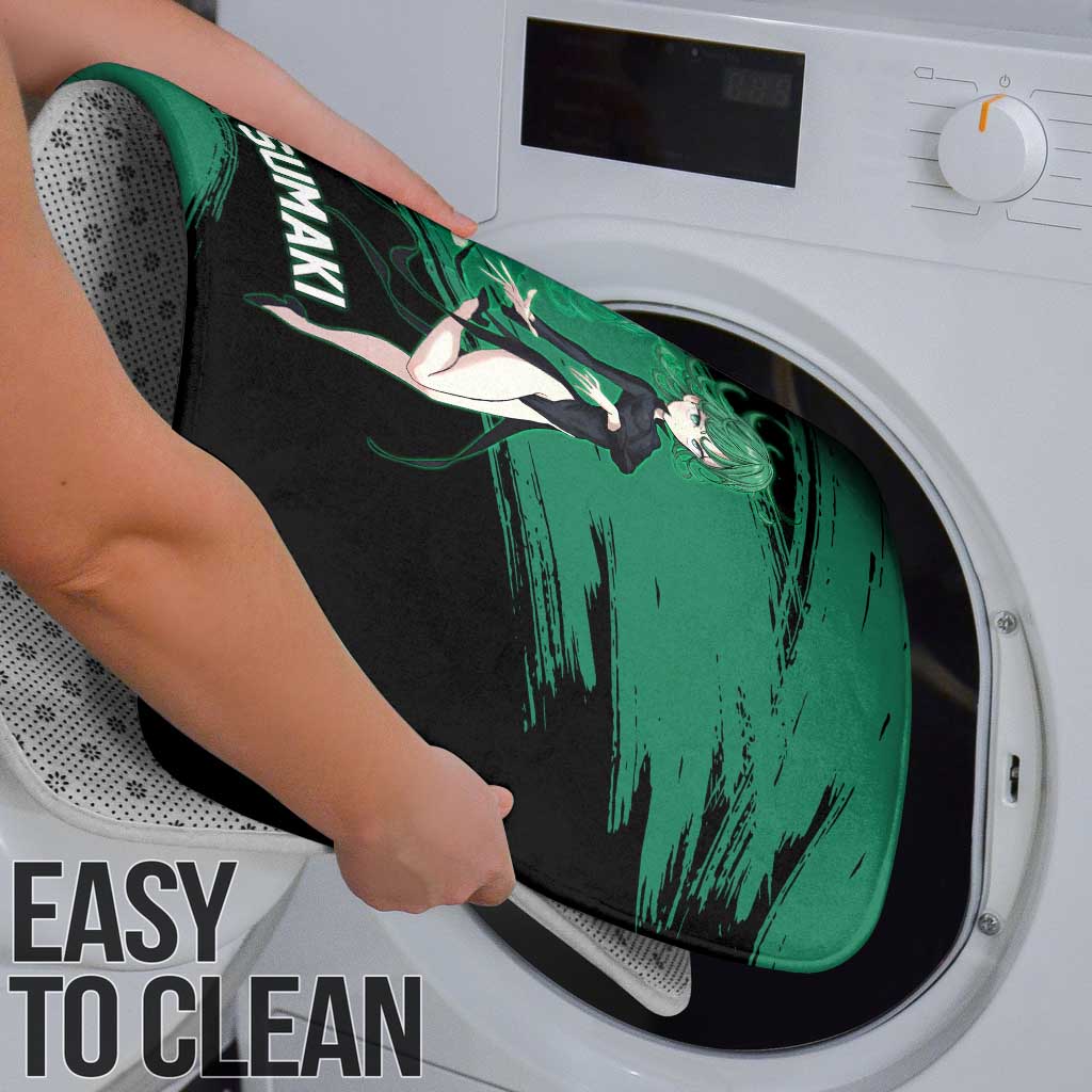 Tatsumaki One Punch Man Anime Green and Black Theme Bathroom Set with Psychic Power Effects and Bold - The Mazicc