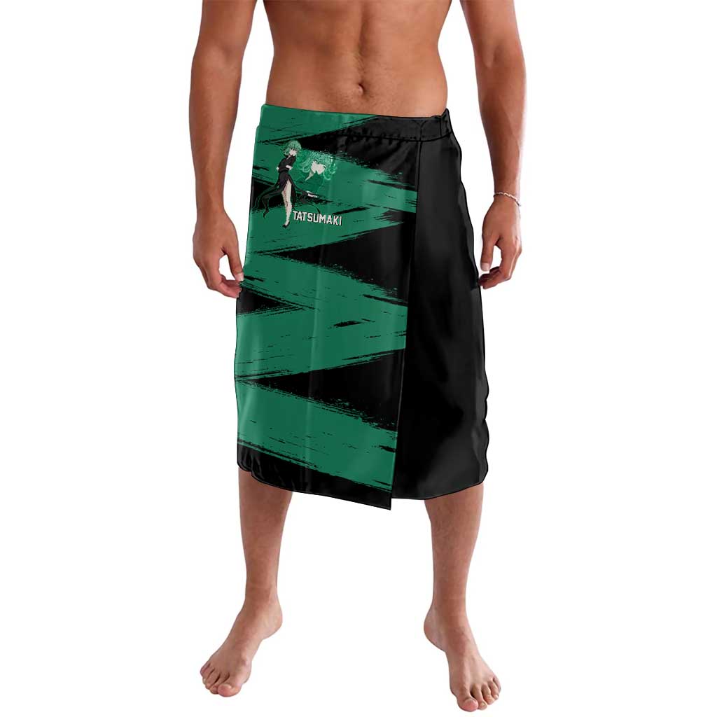 Tatsumaki One Punch Man Anime Green and Black Theme Lavalava with Psychic Power Effects and Bold - The Mazicc