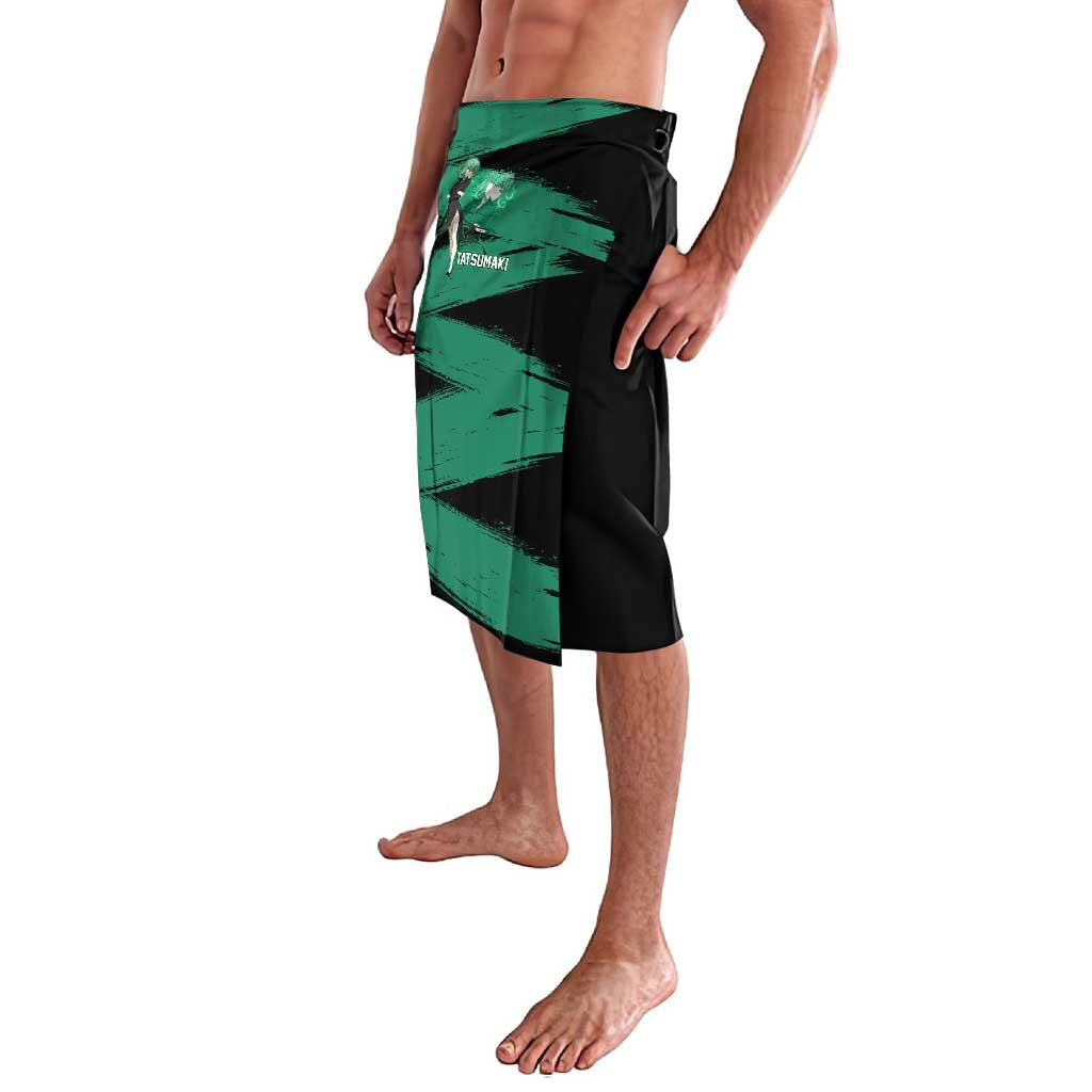 Tatsumaki One Punch Man Anime Green and Black Theme Lavalava with Psychic Power Effects and Bold - The Mazicc