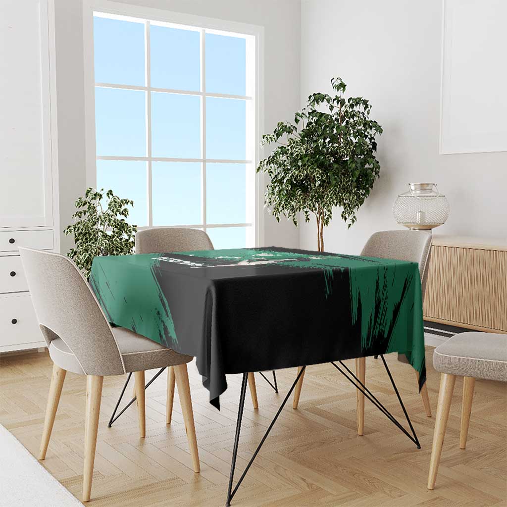 Tatsumaki One Punch Man Anime Green and Black Theme Tablecloth with Psychic Power Effects and Bold - The Mazicc
