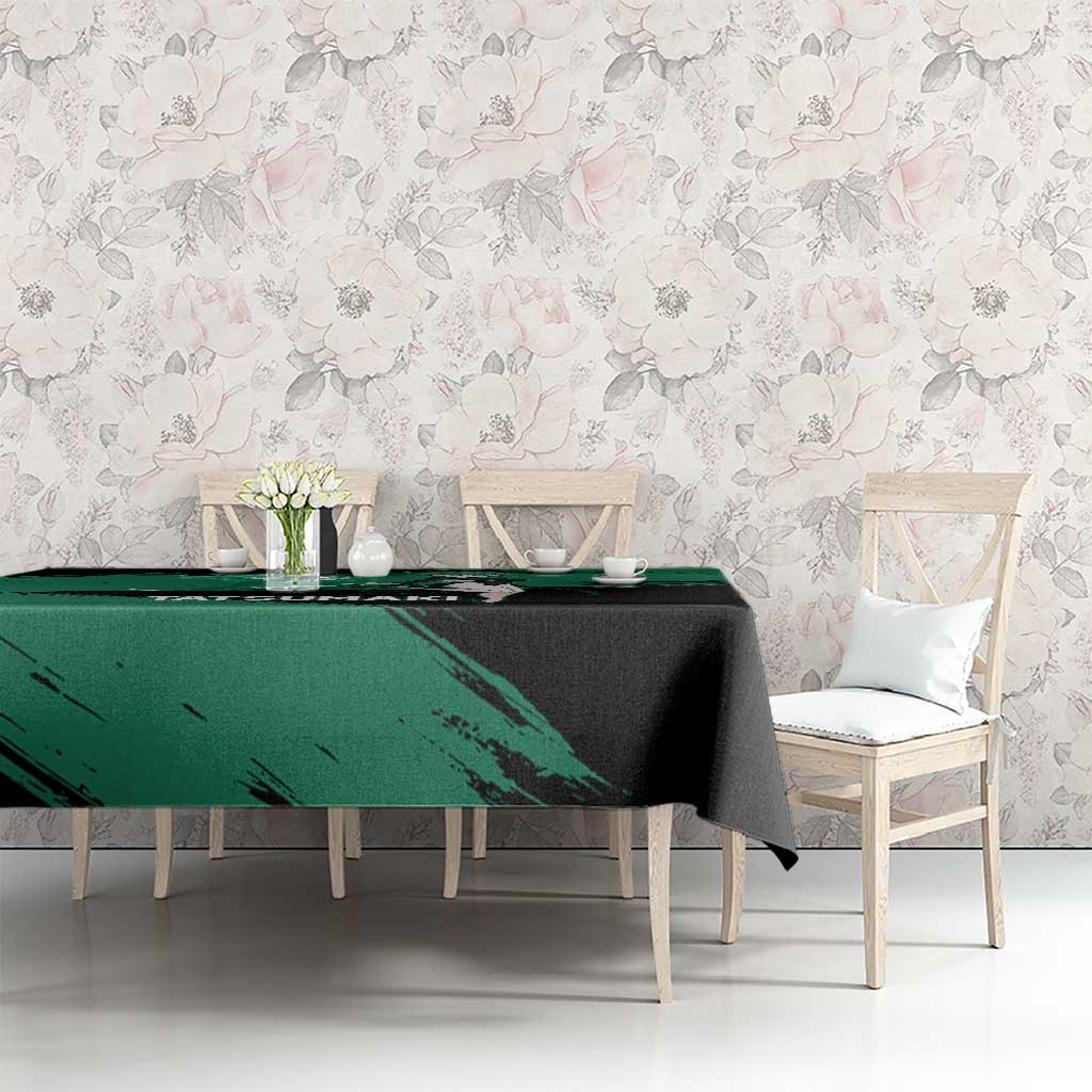 Tatsumaki One Punch Man Anime Green and Black Theme Tablecloth with Psychic Power Effects and Bold - The Mazicc