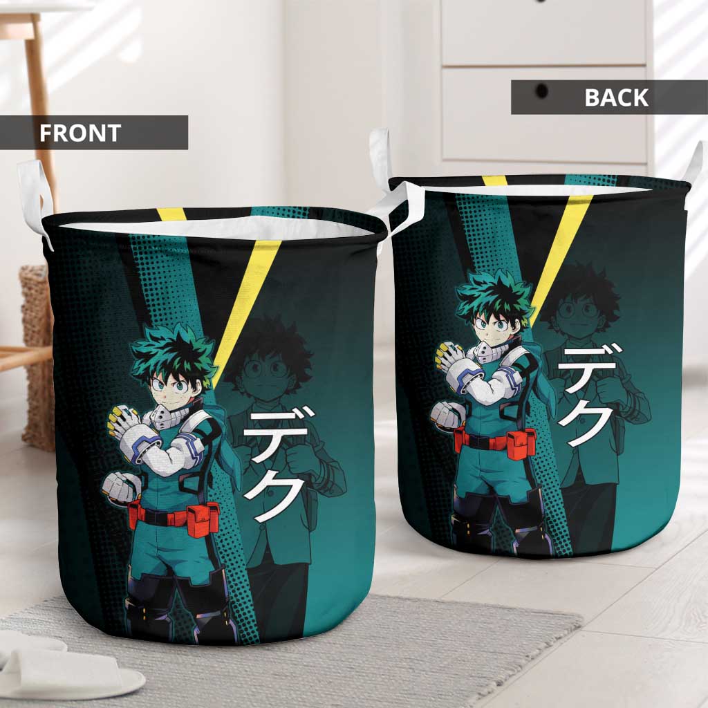 Izuku Midoriya Transformation Laundry Basket Japanese Comic Book Style