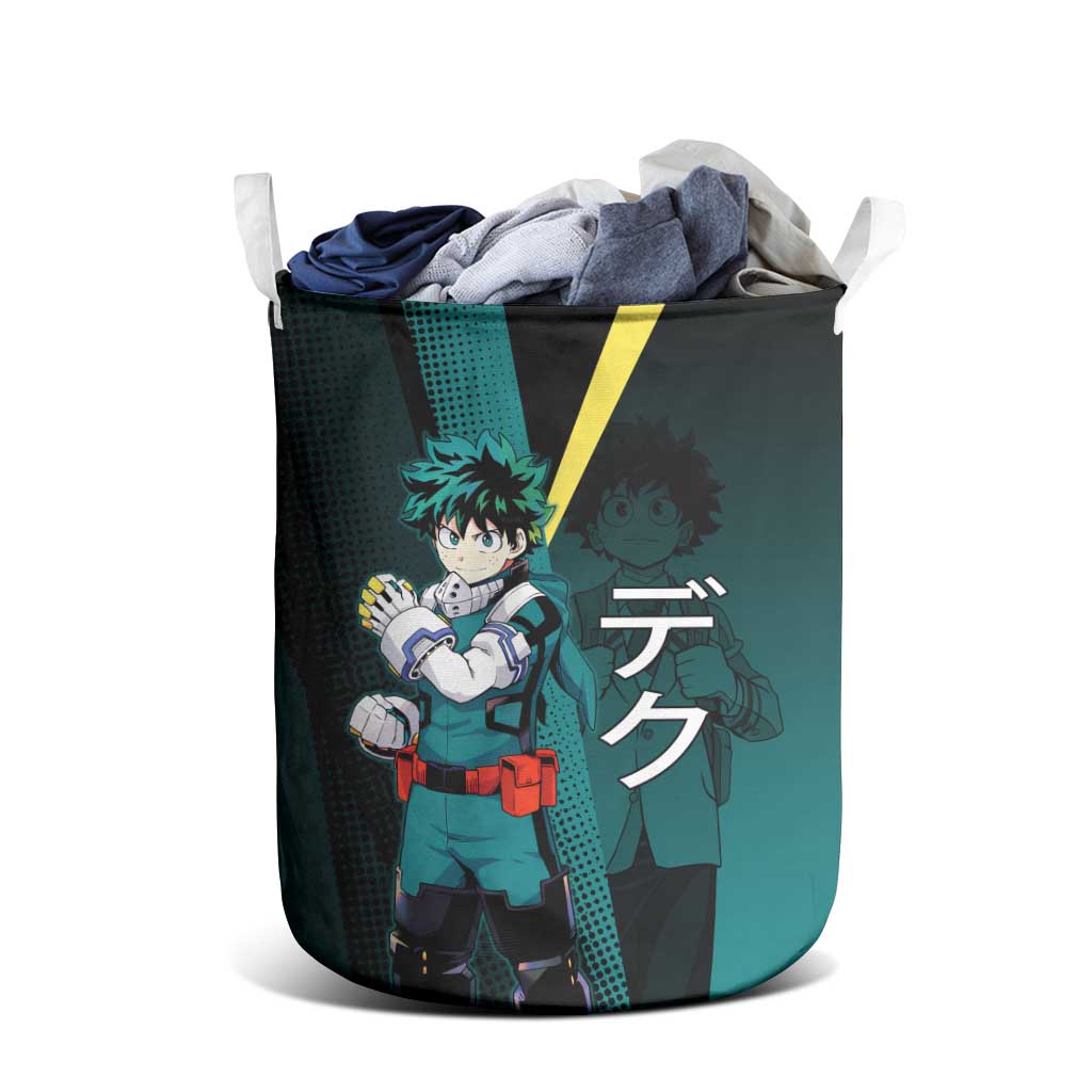 Izuku Midoriya Transformation Laundry Basket Japanese Comic Book Style