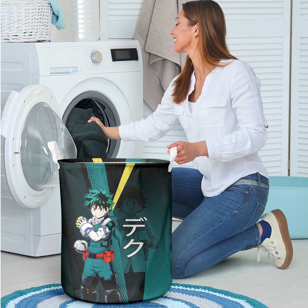 Izuku Midoriya Transformation Laundry Basket Japanese Comic Book Style
