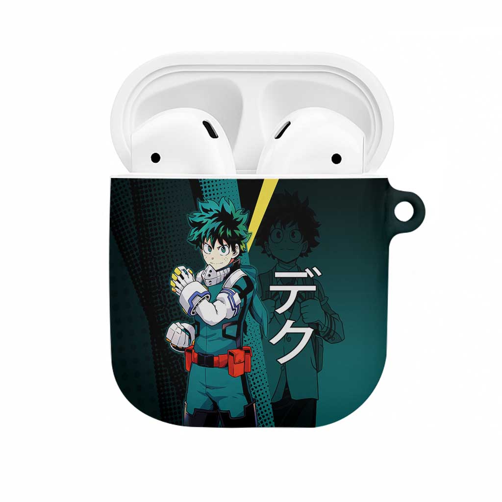 Izuku Midoriya Transformation AirPods Case Japanese Comic Book Style